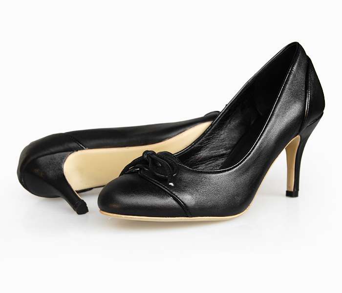 Replica Chanel Shoes 72301b black lambskin leather - Click Image to Close